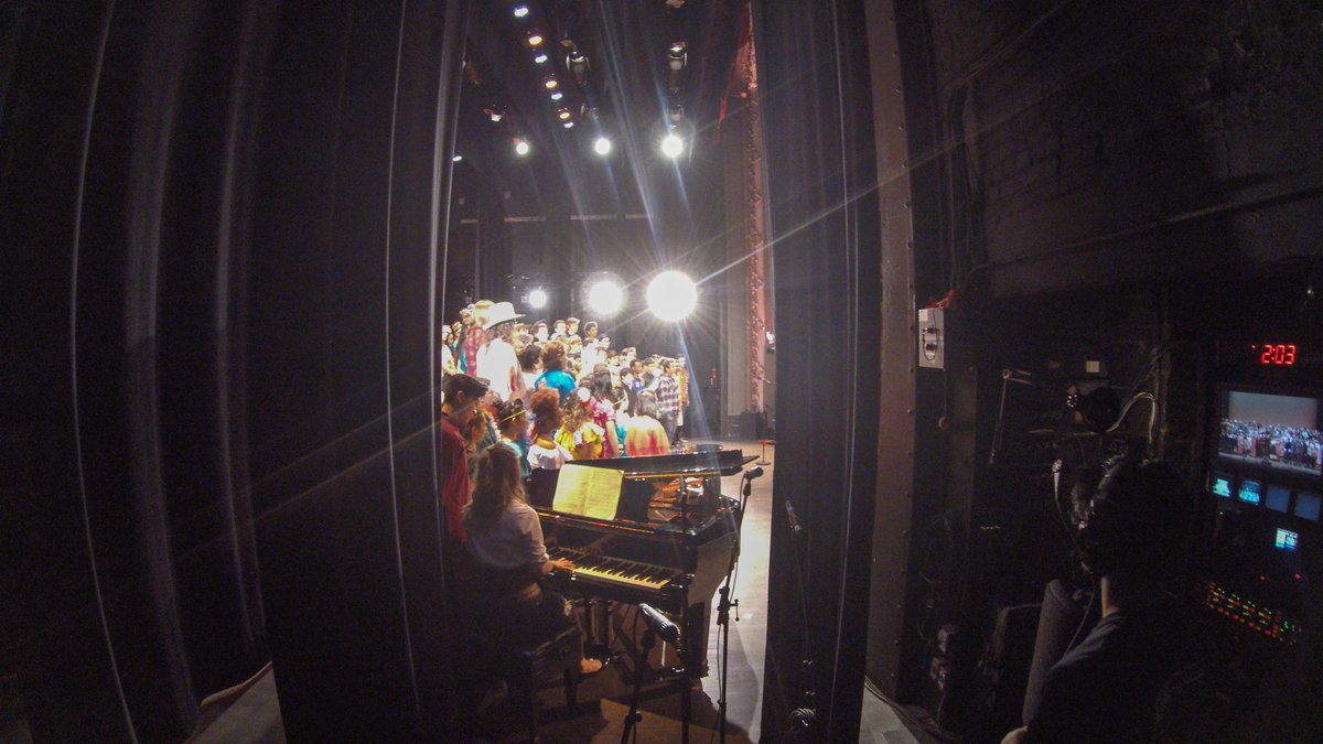PCUWC's tweet photo. One World 2018 OUTTAKES #2: Amidst the hectic, high energy and glory of the on-stage performance, pretty cool things happen behind the scenes. Huge shout out to our talented tech crew! #OneWorld2018 #backstage #techcrew #CantLiveWithout https://t.co/HrQgmB1sYg