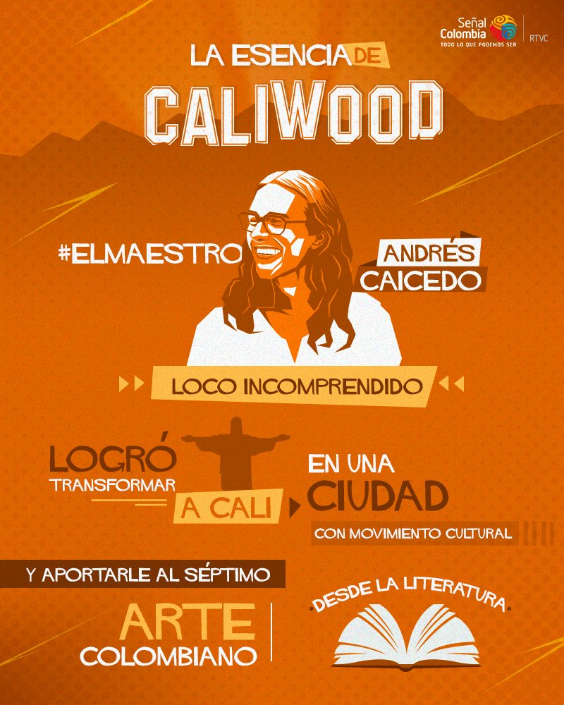SenalColombia's tweet photo. #VivirEntreLetras ¡'Todo comenzó por el fin' estará HOY en pantalla! 🎥Un documental de #LuisOspina que retrata a #Caliwood, un grupo de cinéfilos que fue fundamental para la historia del cine colombiano. 👉https://t.co/GEZl5X3pMl https://t.co/ICAvEmP6gm