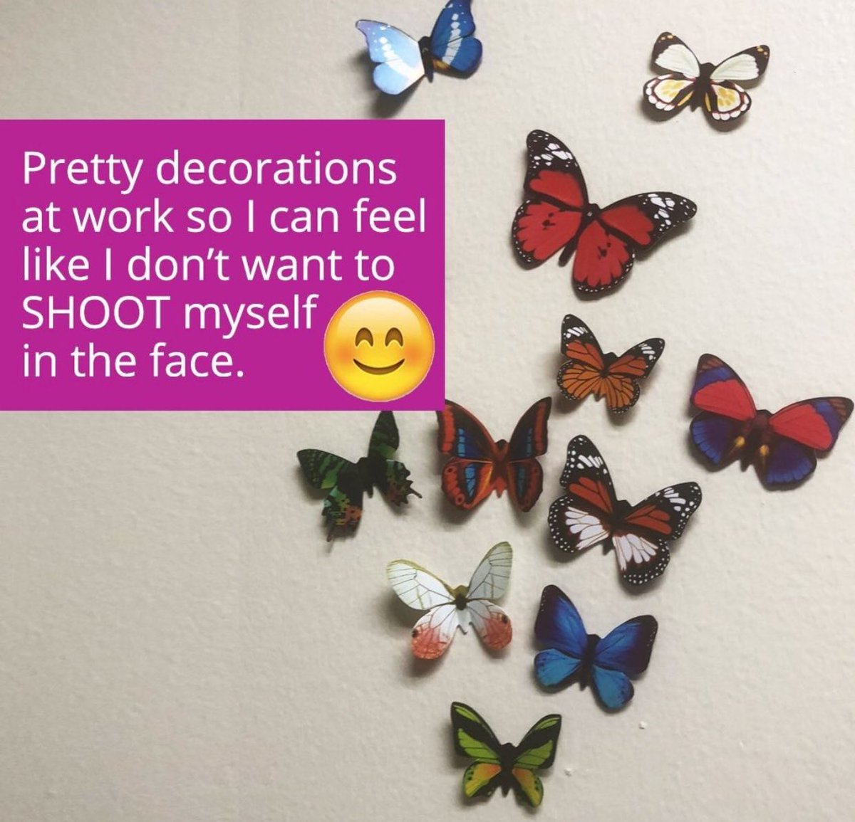 JodiDennithorne's tweet photo. These butterflies were only $1 on Amazon! Whaaaaa?!
•
•
#amazondeal #workdecor #walldecorations #butterflyart #butterflydecor #butterflydecoration #prettycolours #happythings #happythingsinlife #positivedecor #positivelifechanges #positivelifesolutions #positivelifestyle https://t.co/rbbR08lSOA