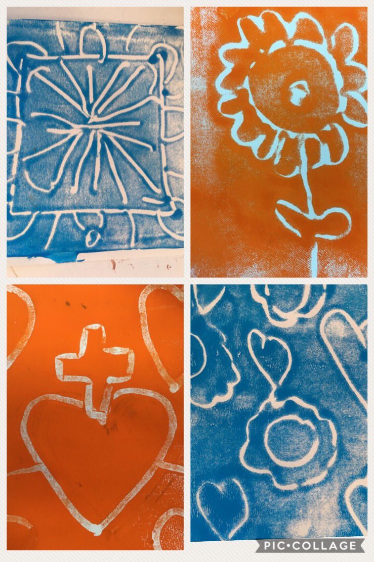 Magrace426's tweet photo. A morning filled with Gelli Print fun! @EWRSDArts #ewrsd#aenj#arted#naea#artteach https://t.co/4i6kWVXrbZ