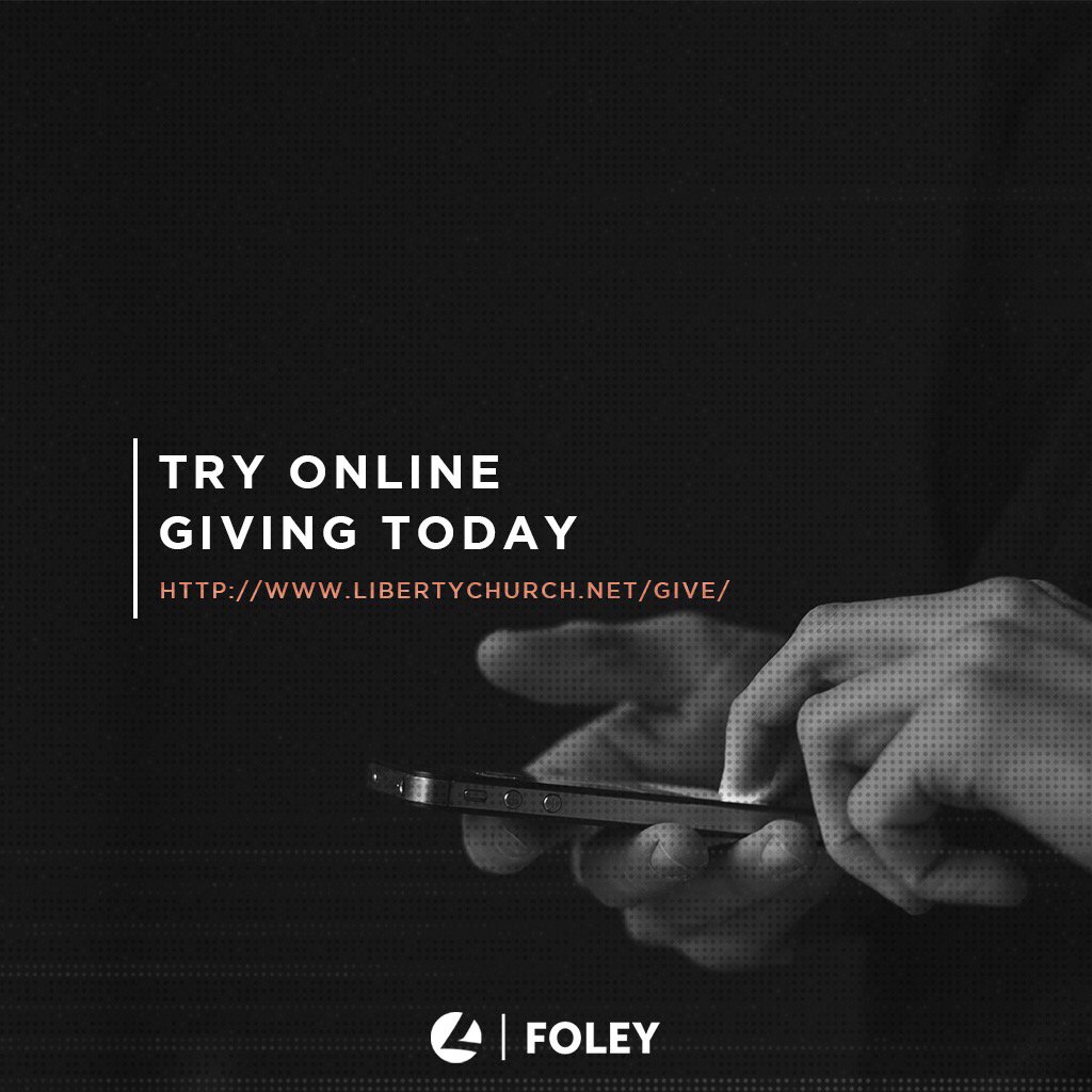LibertyFoley's tweet photo. It’s never been easier to give and support what God is doing our community. Visit https://t.co/5p9LqyXU9y to try online giving today! https://t.co/TfDylFtMio