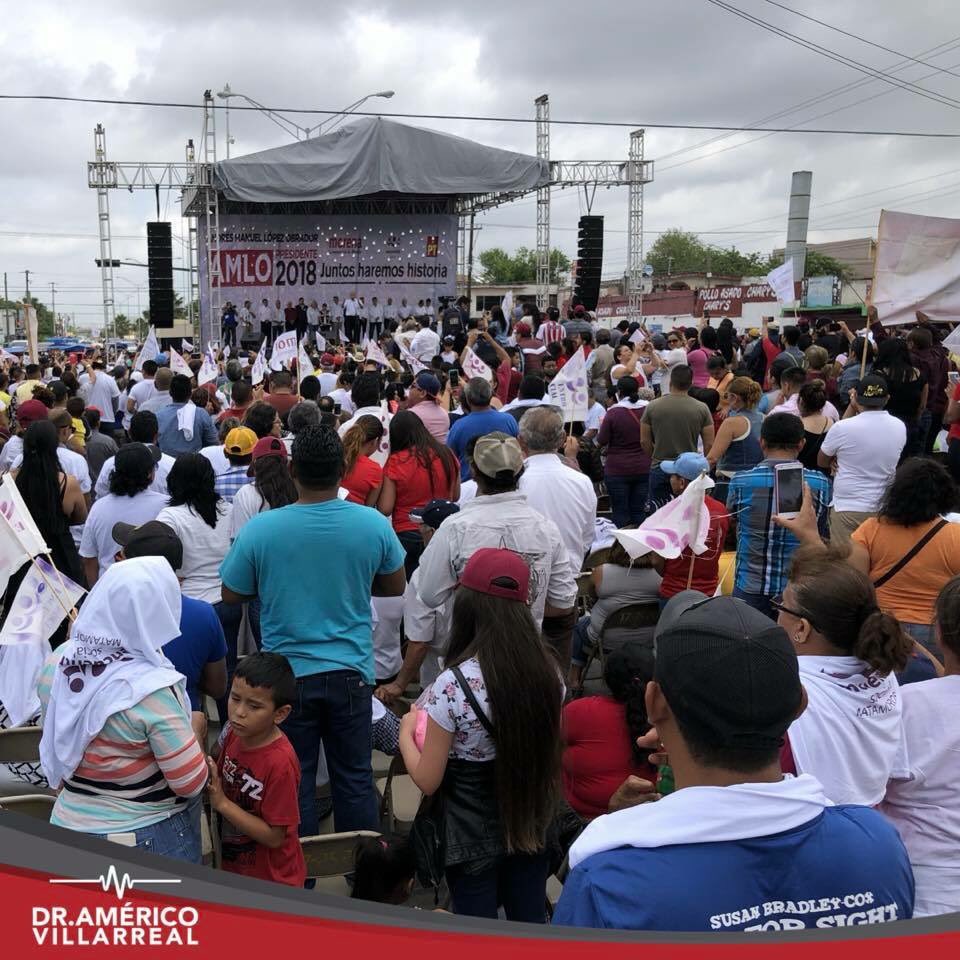 #AMLO en Heroica Matamoros. En estos momentos