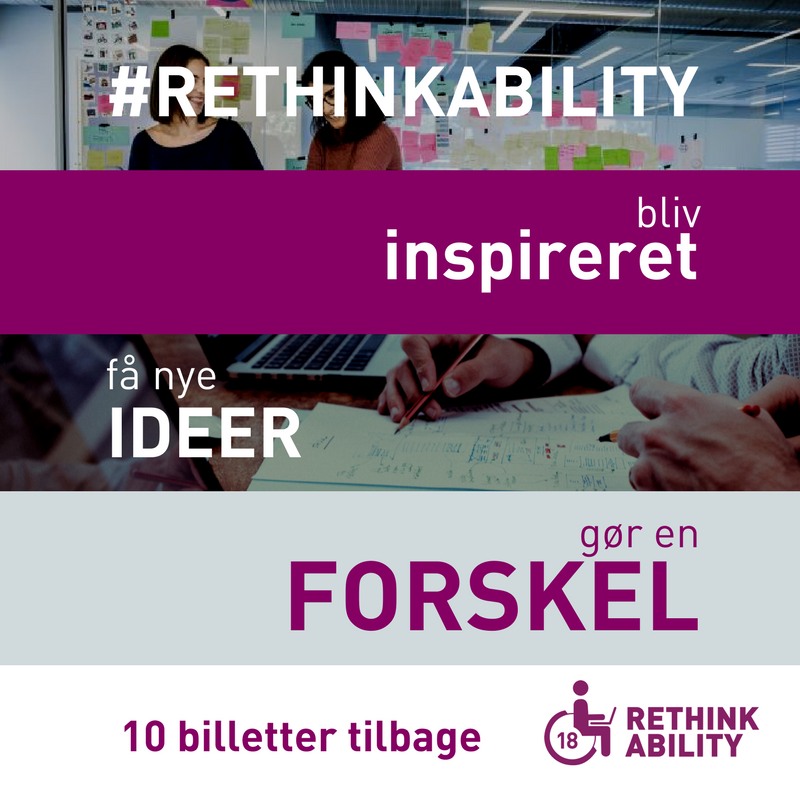 DANSIC_tweets's tweet photo. ⭐️SÅ ER DER KUN 10 BILLETTER TILBAGE TIL RETHINK ABILITY!⭐️ 
Oplev inspirende talere, spændende paneldebatter og workshops og innovative showcases på søndag d. 8. april. 

Tilmeld dig gratis lige her 👉https://t.co/Ncvy87pxeT https://t.co/JqacpztmQM