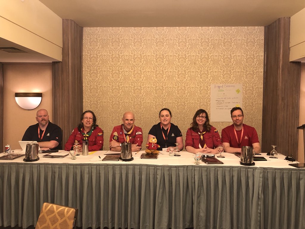 #TravelingChip got an opportunity to meet some amazing GCs from across the country joining us for #SCNST18 we’re so excited to hear about their experience in scouting and how we can support groups better!