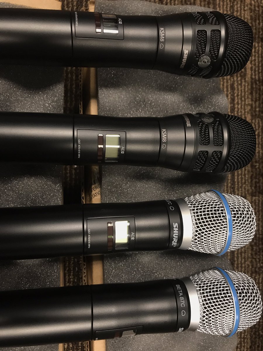 Mixdizzle's tweet image. Oh snap, it&apos;s about to get reeeeaaalll good. @shure #AxientDigital is here, the KSM8s are an added bonus.