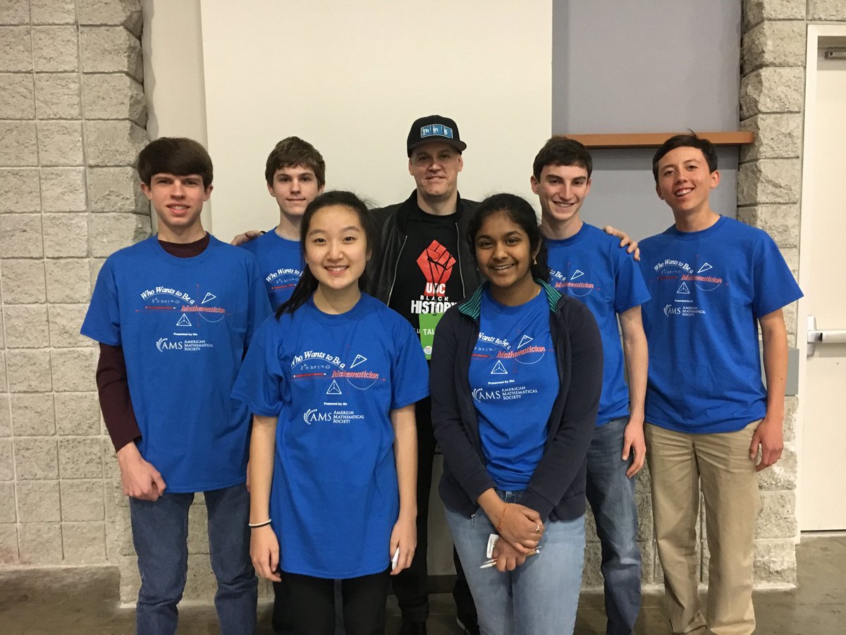 amermathsoc's tweet photo. #AMSMathGame on! Come to Einstein Stage Hall E #Scifest 1:30 today to see top students play Who Wants to Be a Mathematician + @ProfLyrical #math rap! https://t.co/ob57xNpj2P