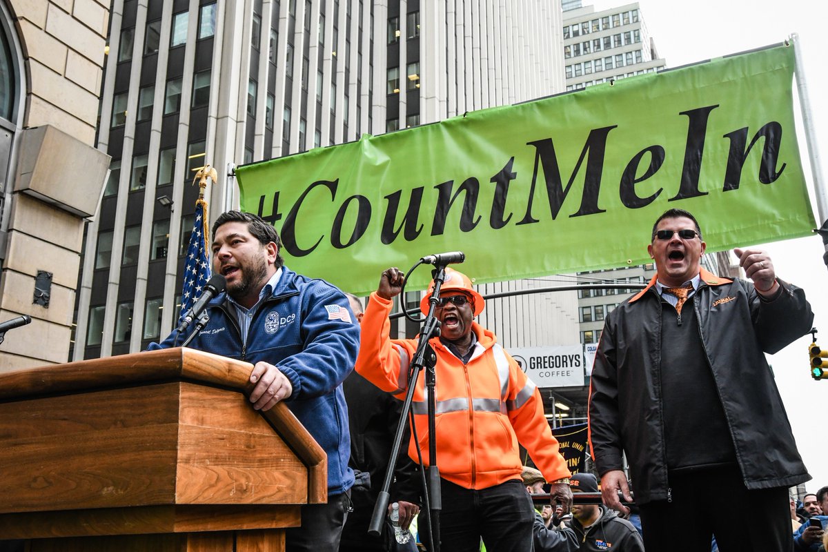 CountMeInNYC's tweet photo. “We will not let greedy developers attack the middle class. We want 100% @BldgTrdsUnions and we won’t back down.” - @DC9_IUPAT Business Manager Joseph Azzopardi #MiddleClassStrong #CountMeIn https://t.co/Fb2xRcct8L