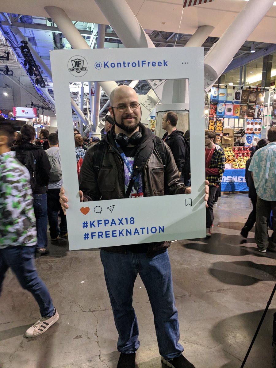 gpallen's tweet photo. Another social media entry! @kontrolfreek hoping to get that God of War bundle! #KFPAX18 #freeknation https://t.co/7k1sAWuNHI