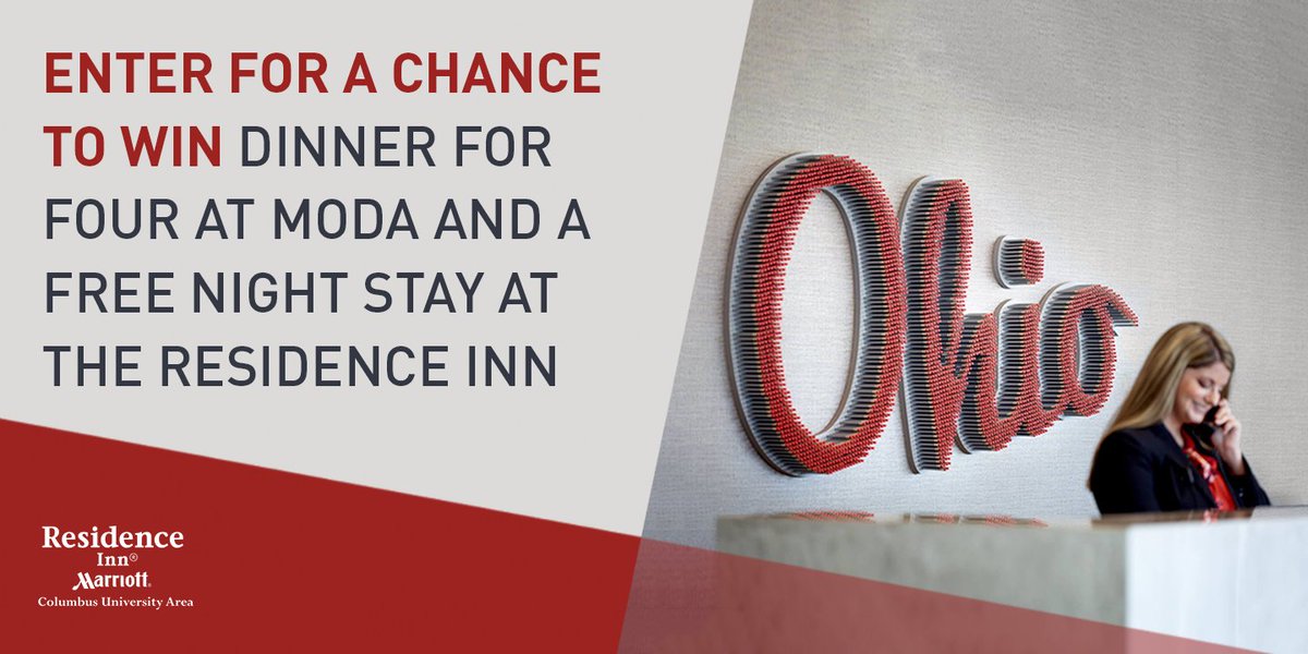 ResInnCbusOSU's tweet photo. Calling all @OhioState spring #graduates! Enter to win a free night stay at the @ResInnCbusOSU and dinner for a family of four at @modacbus. We’re just a short five-minute drive from the Shoe!  https://t.co/HUUSdjrx19 https://t.co/ciM9zaKVyF