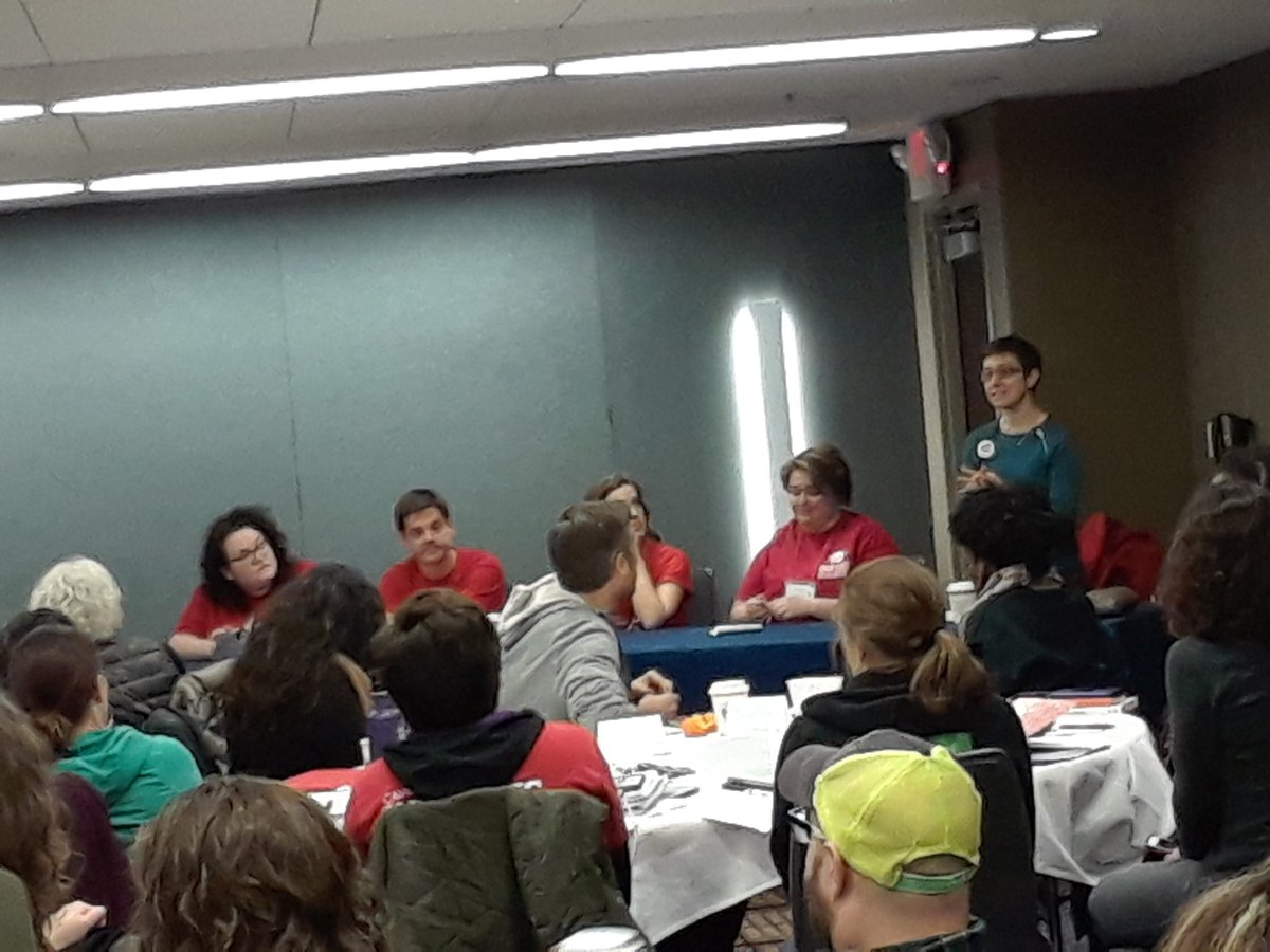 MOREcaucusUFT's tweet image. West Virginia teachers at @UCOREjustice sharing their experiences around grassroots teacher and public employee uprisings at @labornotes #ln2018