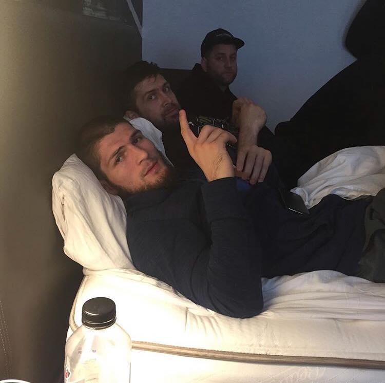 Skip2MyJays's tweet photo. Khabib's just sitting in his hotel room waiting for the UFC to announce his opponent / victim. #ufc223 https://t.co/KMGT4Mynqx