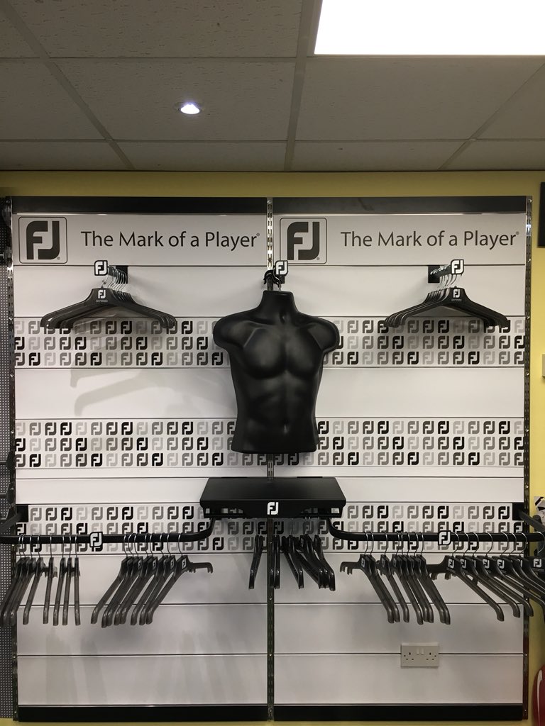 After one last push our new <a href="/UAGolf/">Under Armour Golf</a> &amp; <a href="/FootJoyEurope/">FootJoy Europe</a> clothing feature areas are finally finished &amp; the transformation is nothing short of amazing &amp; big thanks to <a href="/HTECraig/">Craig Hollingworth</a> @timstevensedge for making it possible #AWG #TeamUA #TeamFJ @ForemostGRIP @ForemostCharlie <a href="/ForemostAndy/">Andy Martin</a>