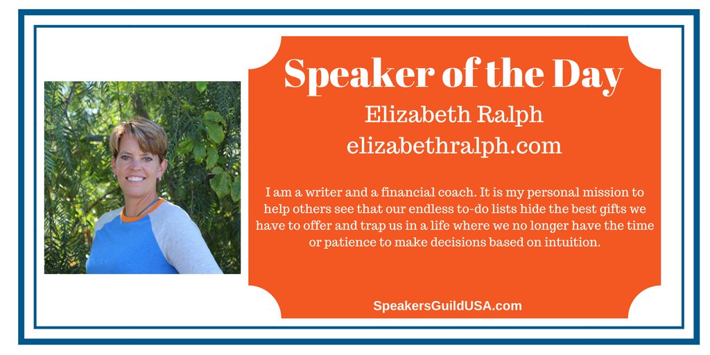 SpeakersGuild's tweet photo. Speaker Guild USA Speaker of the Day https://t.co/np9pafBDHn @elizzralph #publicspeaking #professionalspeaker #Toastmasters https://t.co/OVctrIX45e