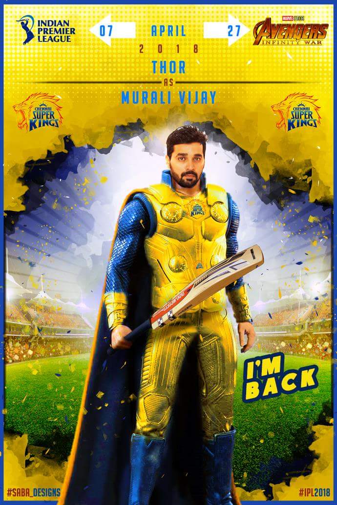 Sathish_Sanish's tweet photo. Chennai Super Kings Massive ReEntry π₯π₯π
Superb design by Saba πππ
#FanMade #SabaDesigns
MAKE WAY FOR CSK https://t.co/NNDNZztz1j