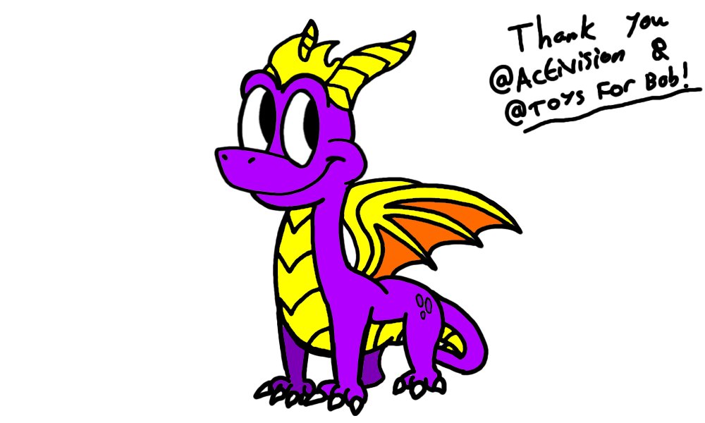 Drawthhhhhh's tweet photo. Thank you @Activision and @ToysForBob for bringing back my most cherished childhood gaming icon, as a further thanks I drew the purple boy himself. #SpyroTheDragon #SpyroReignitedTrilogy #SpyroRemastered #spyroisback #SpyroReignited @SpyroTheDragon https://t.co/umzEi9po2B
