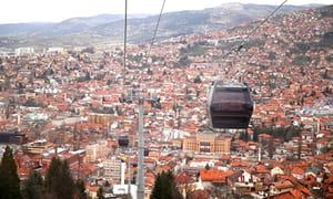 SrebrenicaUK's tweet photo. 26 years after the siege began and 73 years since the city’s second world war liberation – Sarajevo hopes to put much of that past to rest with the reopening of the Trebević gondola. #Sarajevo #cablecar 

https://t.co/Ldm1kKO57F https://t.co/KaNT35AATU
