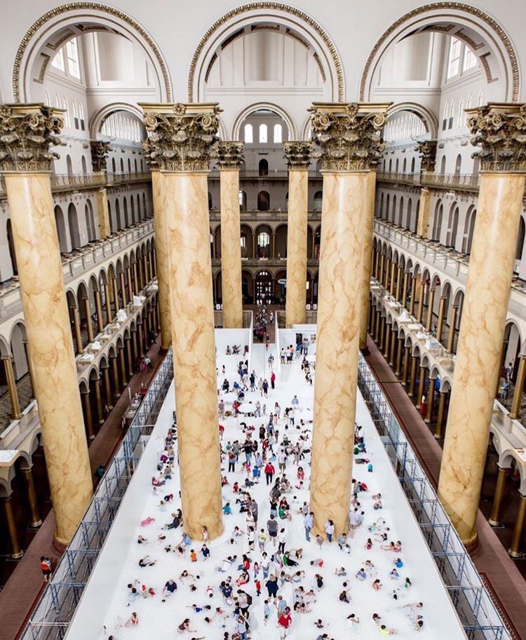 LEnvironments's tweet image. The Beach @snarkitecture Pool full of translucent plastic balls! National Building Museum #interactiveexhibit #traverse #lightingenvironments