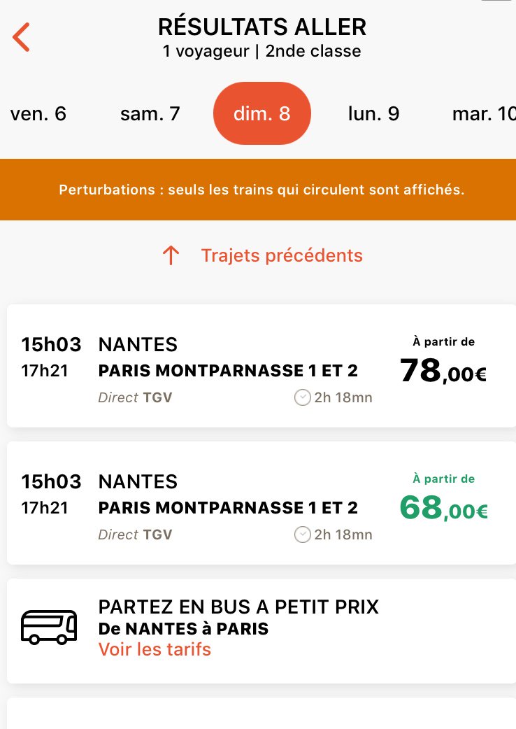 Tous nos TGV qui circulent dimanche sont d'ores et déjà disponibles sur @ouisncf . Merci aux équipes mobilisées pour assurer les retours de WE #TGV #PourNosClients :-)  Il reste même des places