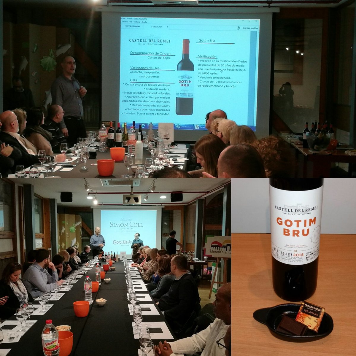 DacilEstapaCruz's tweet image. Maridaje vino y chocolate @ChocoAmatller @CASTELLDELREMEI @dosantacaterina #FincaHistorica #ViticulturadeMontanya #GotimBru #momentos #vi #vino #winelovers