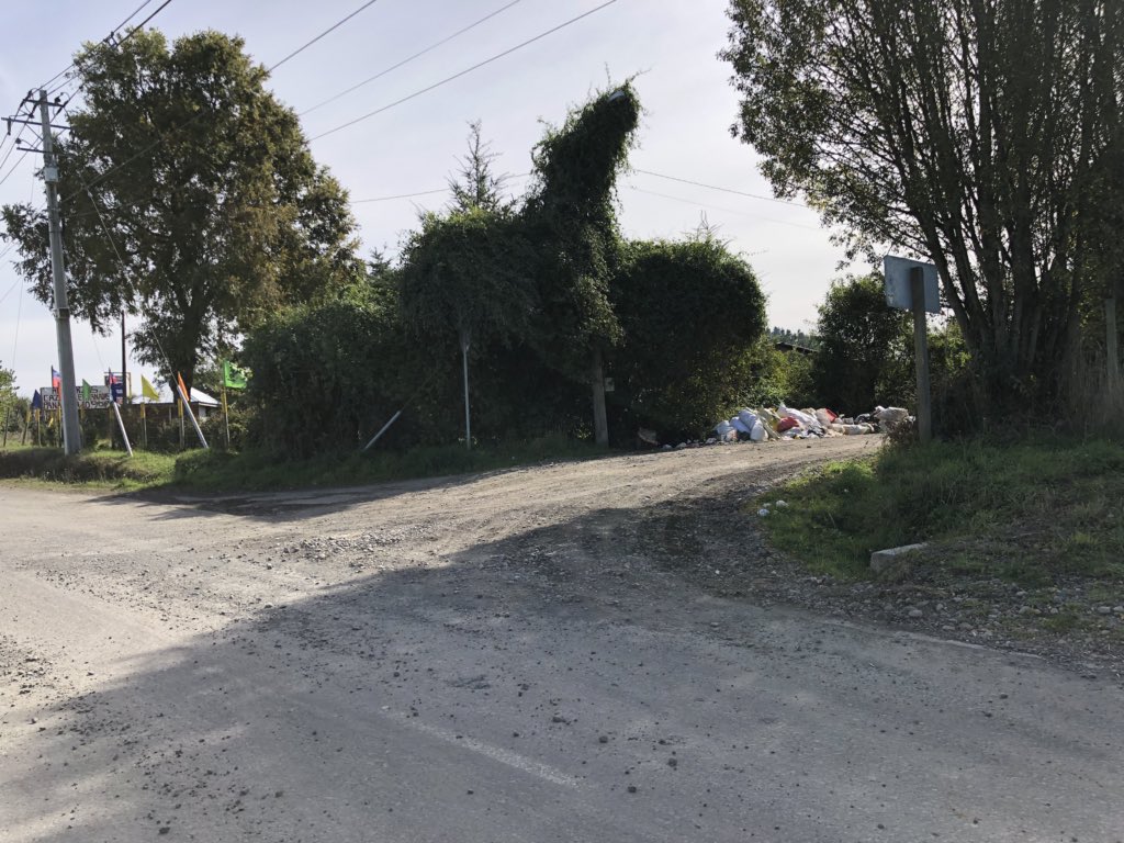 ClaudioMunozP's tweet photo. Asqueroso, triste y desagradable, tener que llegar todos los días a tu casa y ver que la falta de cultura de muchos vecinos, de diferentes callejones del sector de las Lumas en la ruta 215, resulta habitual o normal para ellos botar la basura en cualquier lugar. https://t.co/4osVb8ywWV
