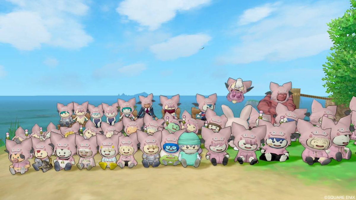 つるまる 金曜の夜は第７回プクリポパレードの撮影会がありました ピンクモーモン帽さん 鉄壁のよろいさん 闇ドレアさん みんなとても可愛かったです ご協力ありがとうございました プクリポパレード