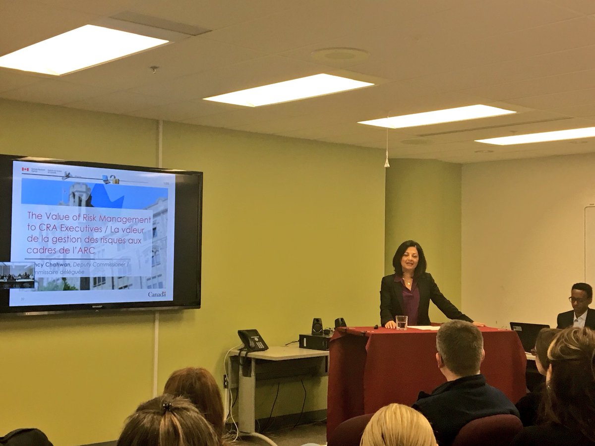 ash_hillier's tweet photo. @NancyChahwan headlining today’s Risk Management seminar! 🎤#LetsTalkRiskCRA  @AFelix1120 
@PhilbinBG @Meenz101 @Pat_DROCK @ragdahxo @Hamdeizmo @BobWKHamilton https://t.co/MU28U6vZ3x