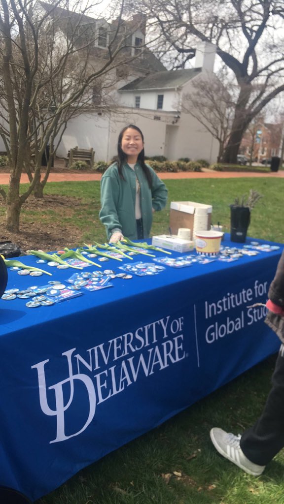 BlueHenSean's tweet photo. Come to behind Elliot Hall for ice cream in honor of "But First, France" https://t.co/1VrcUP8Tm2