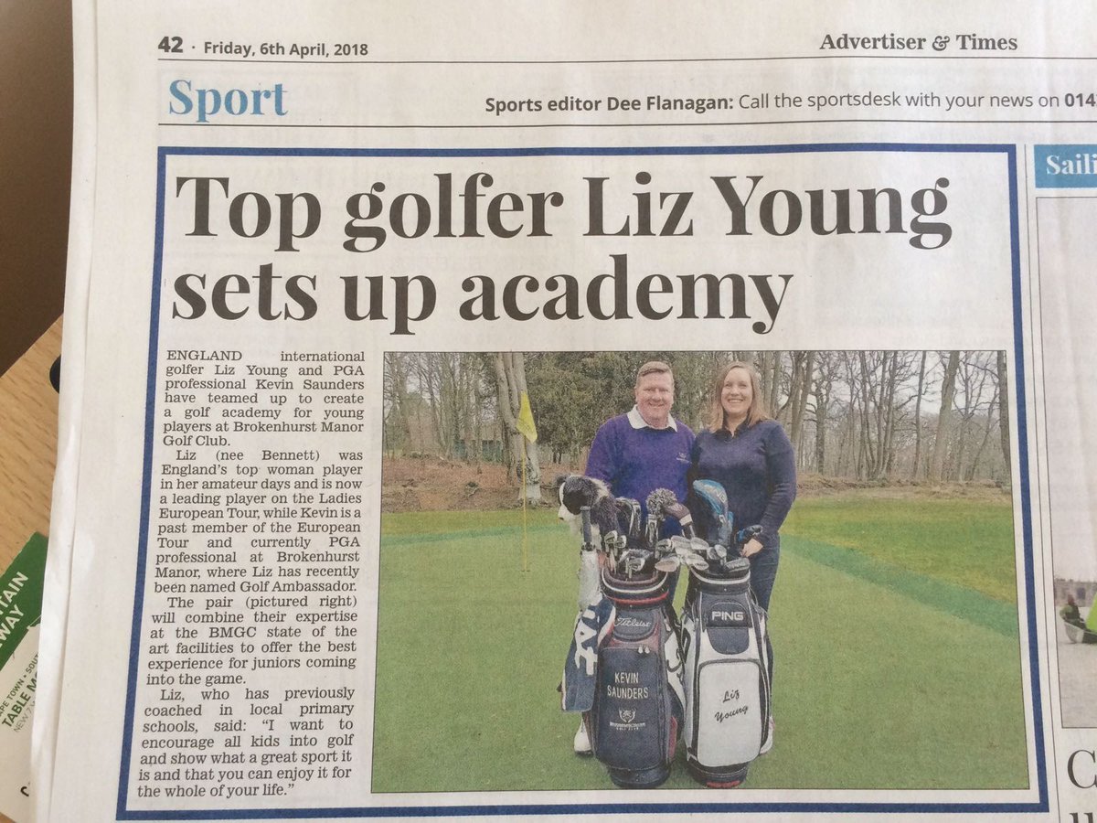 Thanks for the great article @Lymingtontimes. @lizyounggolf and @Kevsaunders72 are looking forward the golf season to start. #growingthegame