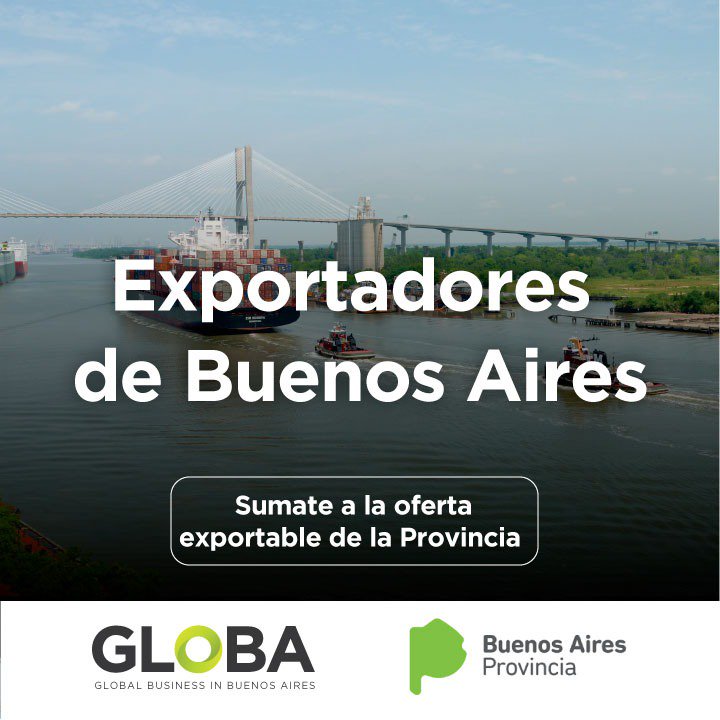 Si exportas🌎, exportaste o te interesa hacerlo, sumate a #ExportadoresdeBuenosAires.  
El Directorio de Oferta Exportable de la provincia👉exportadoresdebuenosaires.com 
✍ Registrá tu empresa GRATIS y PROMOCIONALA INTERNACIONALMENTE 
📞11-5274-4004 línea de consulta de 9 a 17 hs.