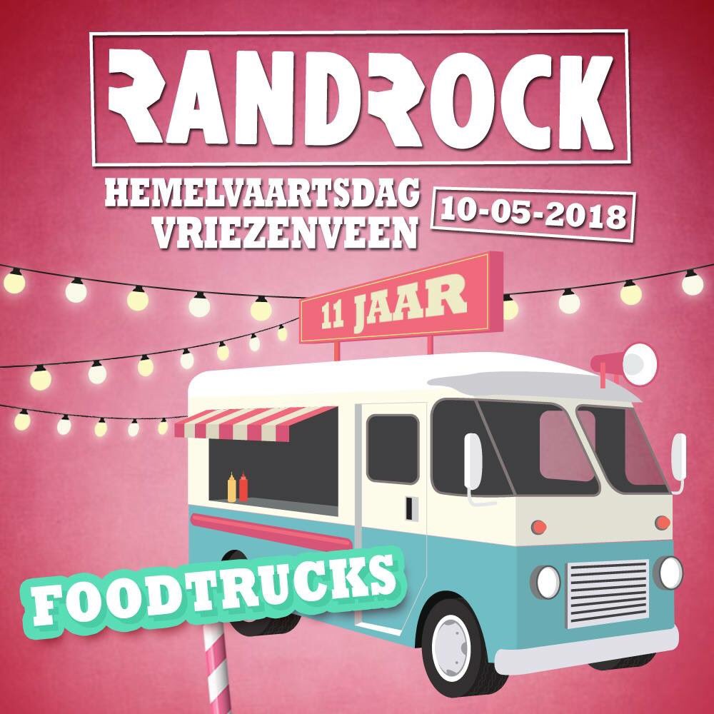 Tijd voor een feestje! Vandaag is het de 11e 🍭🍭verjaardag. En natuurlijk hoort daar iets lekkers bij 🌭🌯🌮🍜🍕🍦. De keuze is reuze dit jaar op Randrock met ons eigen Foodrock! Op onze food &amp; reggaelounge kun je lekker eten bij verschillende cateraars en foodtrucks! #foodrock