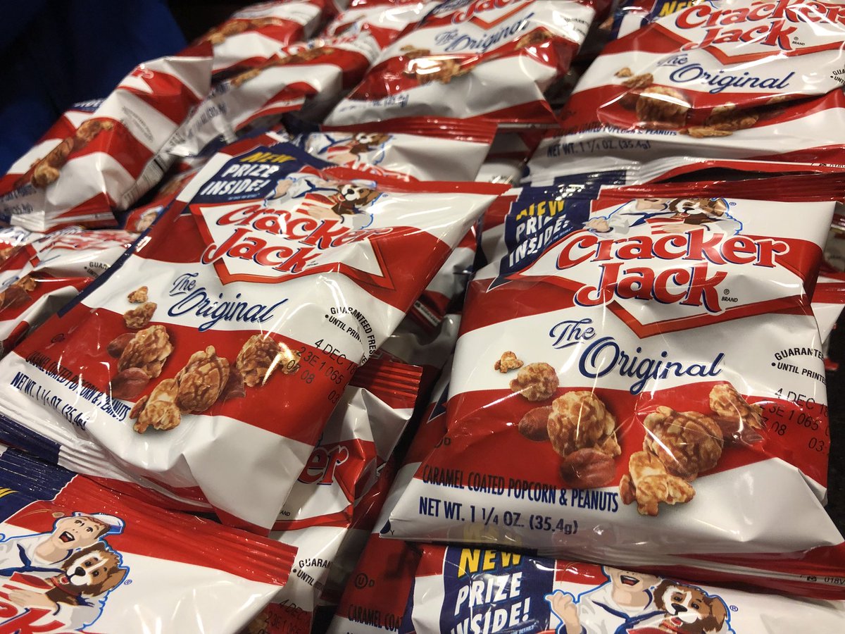 Walterhav's tweet photo. Cracker Jacks. Hot dogs. Nachos. We’re rallying together at the office today celebrating the @Indians! #OpeningDayCLE #RallyTogether #GoCavsToo https://t.co/8FYenw6C5D