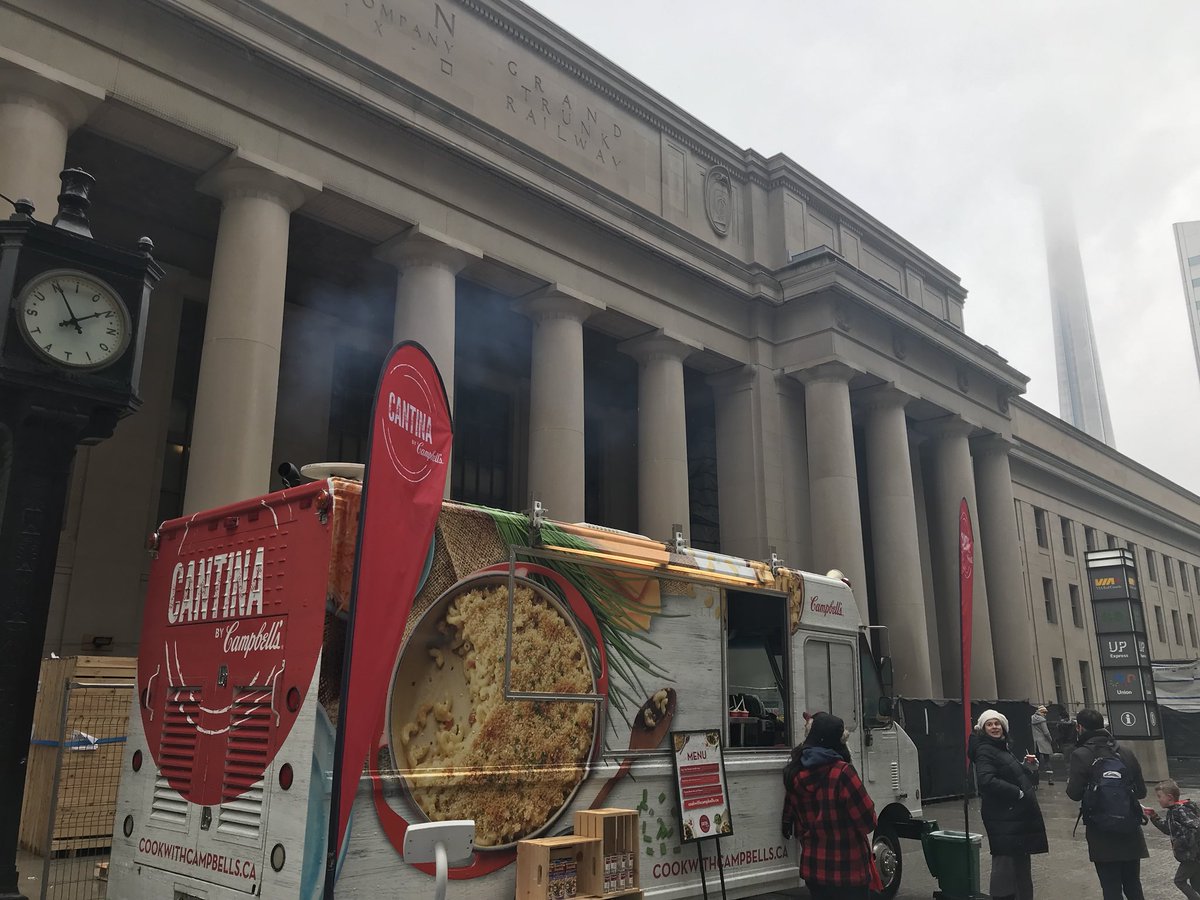 The <a href="/Campbells/">Campbell's</a> Cantina Food Truck is making its way around the GTA, #CookingUpGood for the community. Last week, the Cantina donated 40,000 cans of soup to <a href="/DailyBreadTO/">DailyBreadFoodBank</a>!