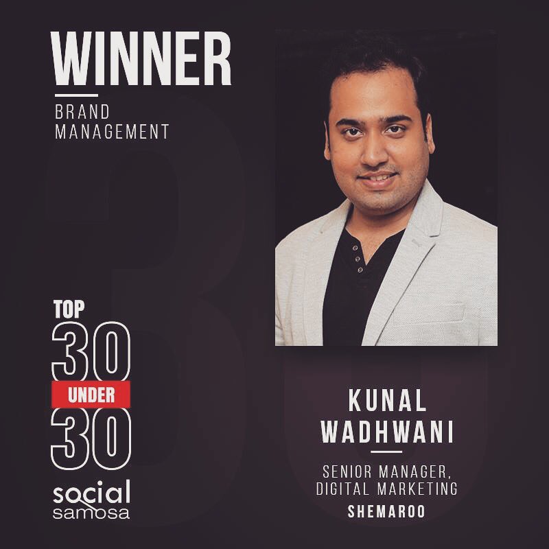 wkunal's tweet photo. ...And then this happened!
Thank you #socialsamosa and thank you @ShemarooEnt @MansiMaroo @Tweekingaround and the awesome team to make this happen #Top30Under30 https://t.co/0OwcVD1DeP