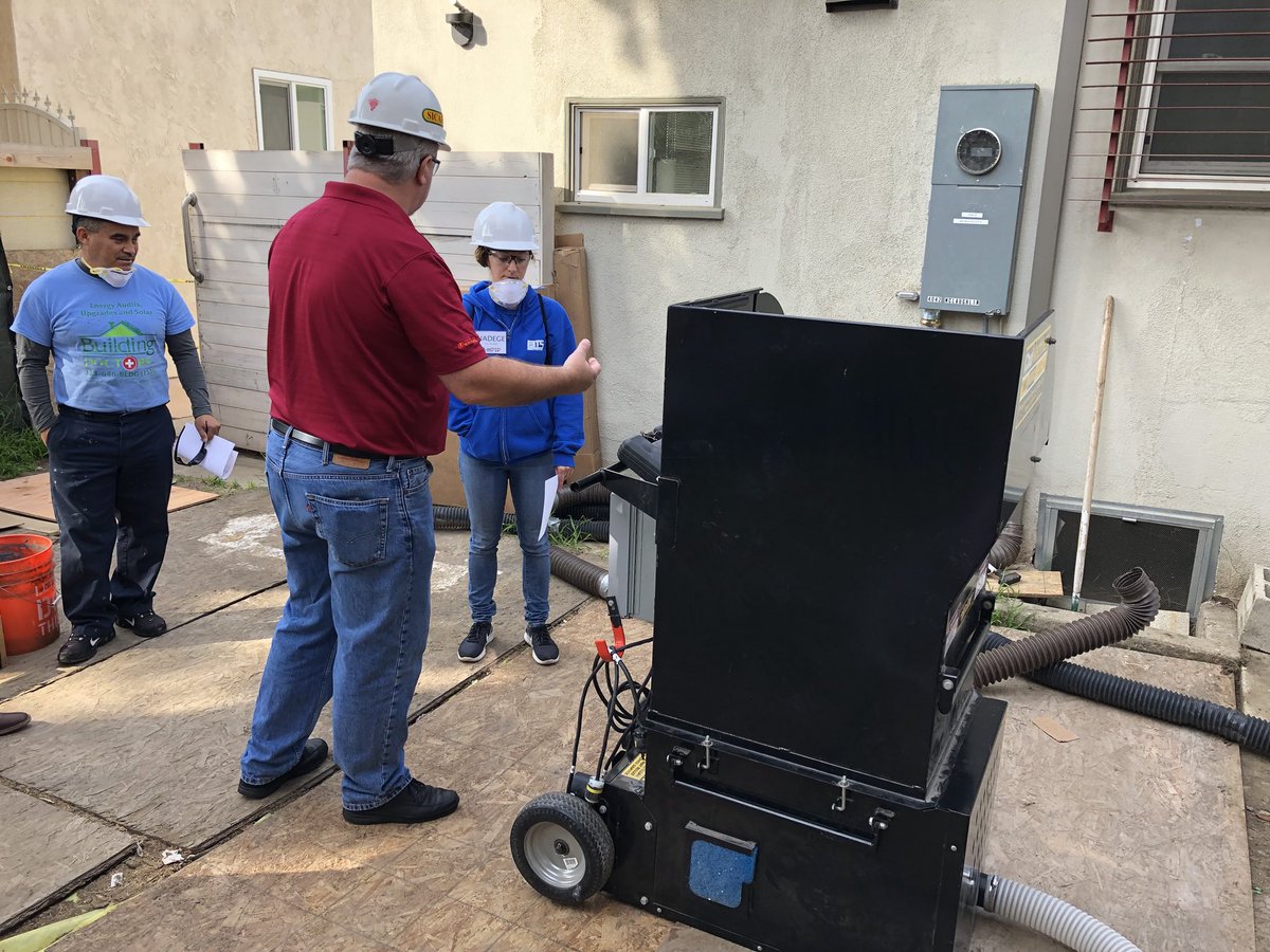 HPIPros's tweet photo. We are in #losangeles today for our first 2018 #insulationtraining! 

The house we are at is the first new @PassiveHouseCal in L.A. 

Thank you to our sponsors @OwensCorning @KnaufNA @IDIDistributors @WallsnCeilings , WISE &amp; Certainteed Machine Works https://t.co/A2H930oMxl