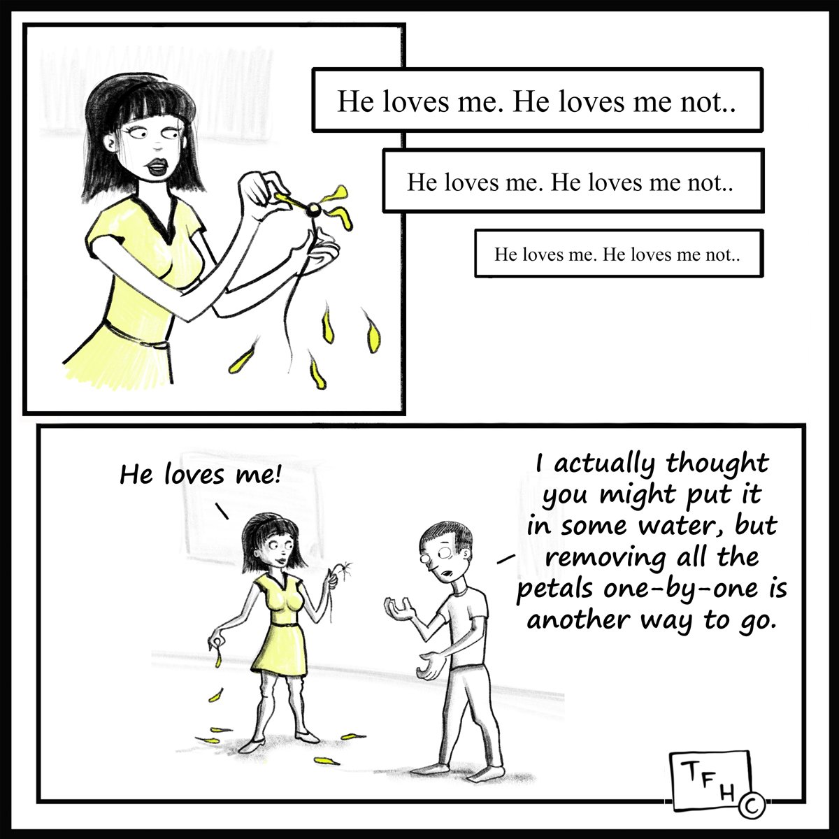 TinFoilHatCmcs's tweet photo. Give her a flower, they said.. She'll love it, they said. #comic #webcomic #fun #funny #humor #art #flower #love #romance #fridayfeeling #cartoon #webcartoon #dimeframe #artist #tinfoilhatcomics #tfhc

Be sure to catch this week's special bonus comic --> https://t.co/5b5pTAaOKS https://t.co/zjI4wzLshe