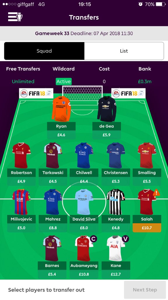 NoTransfersLeft's tweet photo. @JEgersdorff Here's the stab. Planned on spreading for BB34, despite the obvious potential FACup rotations, still trying to get Lingard in. Have you any recommends for de Gea alternative? https://t.co/ersVdav20d