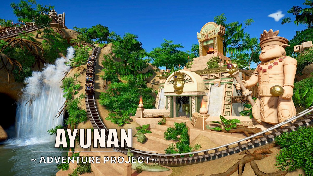 PixelWess89's tweet photo. New video! Ayunan 🐍 [Gold Rush - Swinging Coaster] 🐊🎢 Link ▸ https://t.co/6AXRd8pOIU 🌴✨ @planetcoaster #planetcoaster #youtube #adventureproject https://t.co/3Xp0hUBMyt