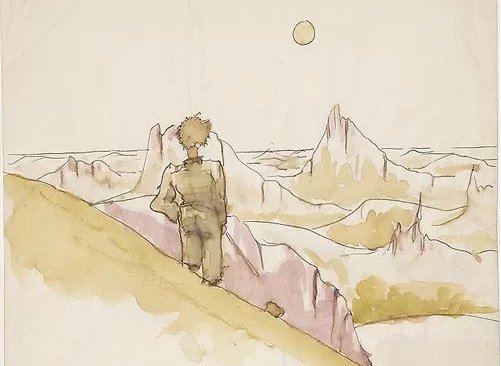 themarginalian's tweet image. The Little Prince was published 75 years ago today. Here are Saint-Exupéry's original watercolors and the bittersweet true story behind the beloved book brainpickings.org/2014/02/03/exu…