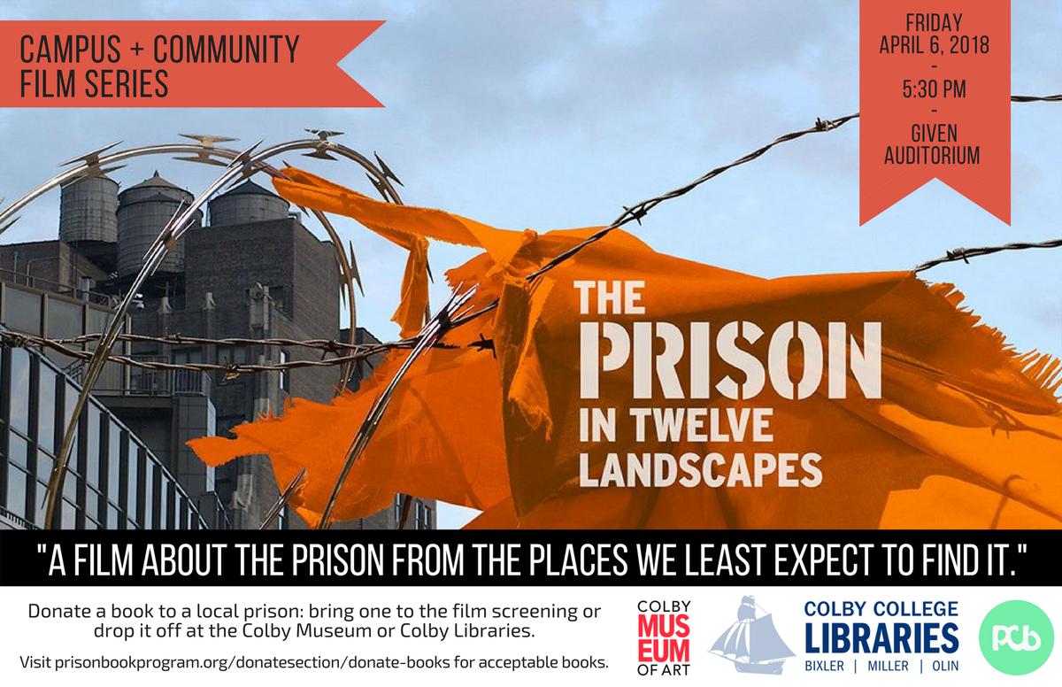 PCBColby's tweet photo. Please join PCB, The Colby Museum of Art, and the Colby Libraries tonight in Given Auditorium at 5:30pm for a special film screening of The Prison in Twelve Landscapes!

https://t.co/H5wgPPP8dm https://t.co/Z1dNVFgn7n