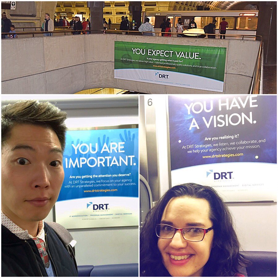 DRTStrategies's tweet photo. DRT superstars Tony Yep & Corin Reade know where #DRT is in #DC!!! ๐๐#TGIF #Technology #Strategy #ITsolutions #DRTStrategies #DrivingResolutionTogether #WhyWalkWhenYouCanDrive #ThinkHardWorkSmart https://t.co/sN8bF7kPhy