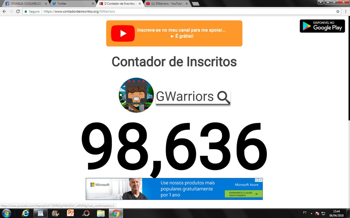 Galera bora ajuda meu maninho a bater #100k hj ainda ,sei que vcs consegue pq vcs sao mitor entt bora la familia !!

Ghttps://www.youtube.com/channel/UCHEYAxBPCTgQlXBG-GxfF7g?sub_confirmation=1Galera

@GWarriors_ 
<a href="/LesmaChapada/">Lesma #200k</a> 
<a href="/RenanPlayBR_/">Renan #RR🇧🇷</a> 
<a href="/LokinDlx/">LOQUIN</a> 
<a href="/iTzHunterL/">OLHA BIO</a> 
<a href="/iTzGreenK/">iTzGreen🔥❤</a>