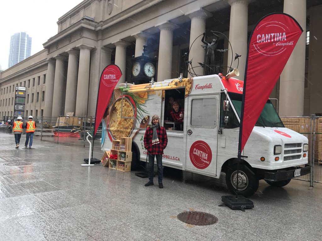CAMPBELL’S CANTINA LOCATION ALERT: The truck will be #CookingUpGood today at <a href="/unionstationTO/">unionstationTO</a>!