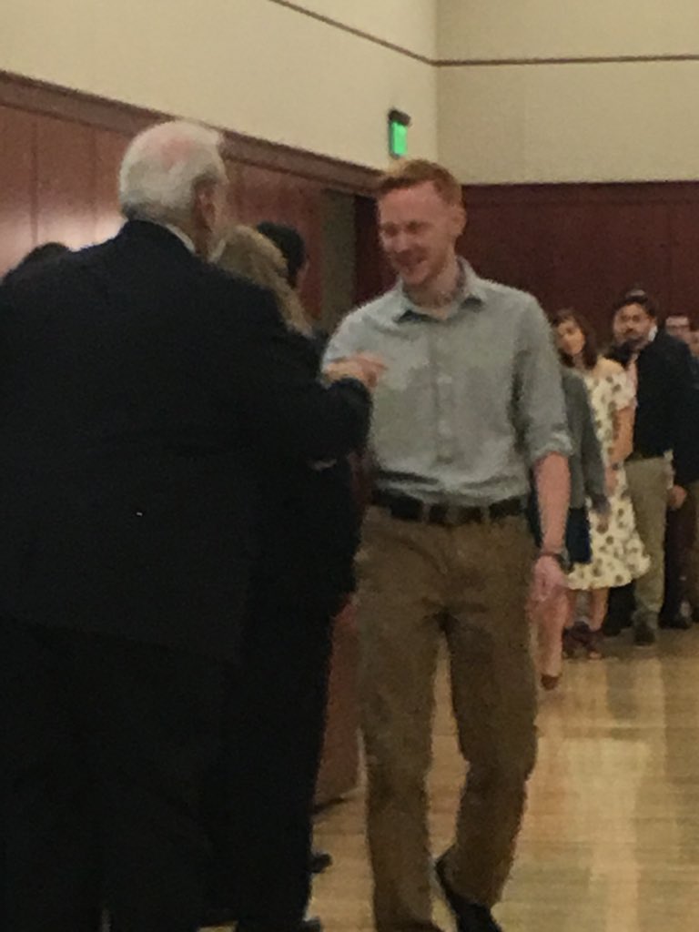 egrabowski7's tweet photo. Owen with his mom at the awards ceremony for President’s List. #WVU #Engineering https://t.co/enZpelmVL4