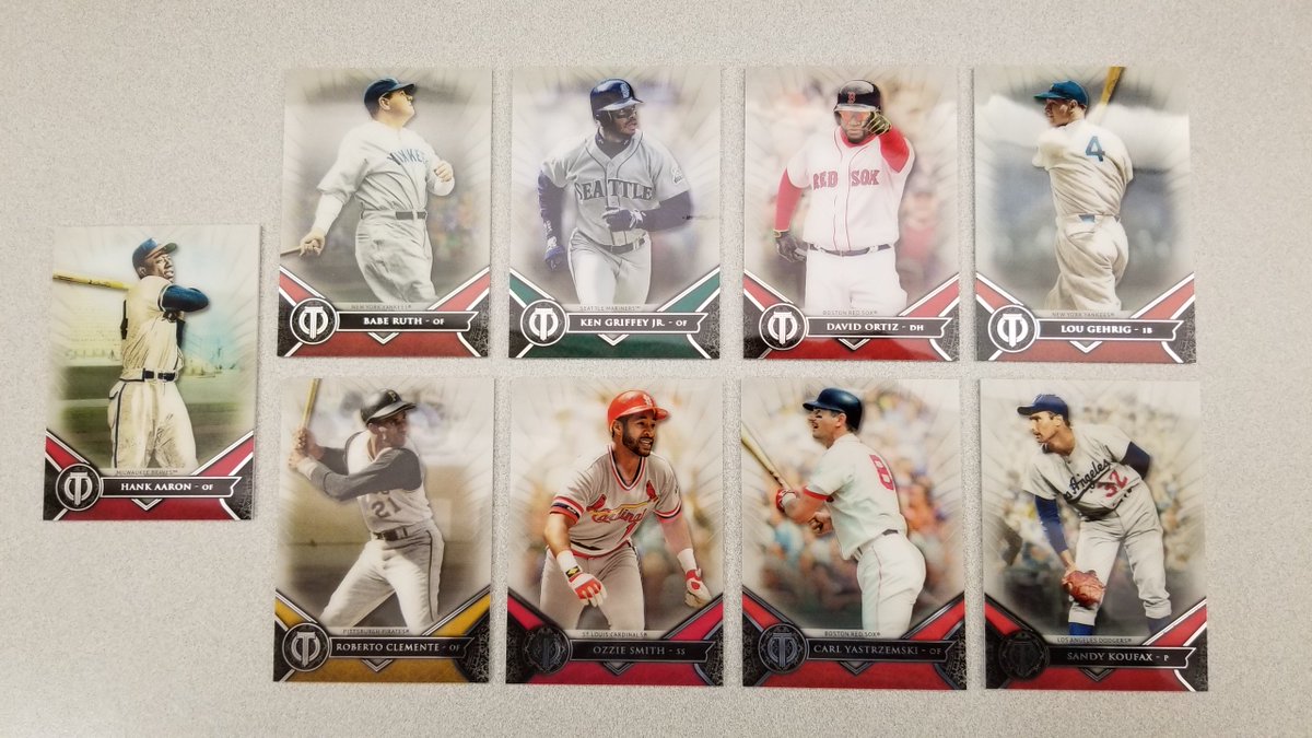 MLB's tweet photo. It’s Friday, so we’re giving away 39(!) @Topps Tribute legends to one lucky winner.
   
RT for a chance. #MLBCards https://t.co/gtRD0gtret