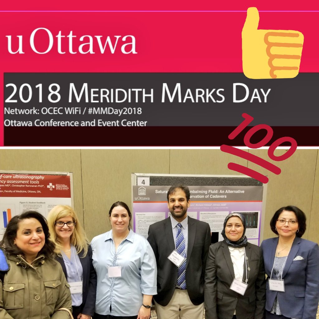 ARJalali's tweet photo. So proud of @uOttawaMed #Anatomy Team and their excellent #MedEd research presentations @DIME_uOttawa #MMDAY2018! BRAVO
💯👍❗
#AnatomyRockz #BestTeamEver #uOttawa https://t.co/WjKamDoeTY