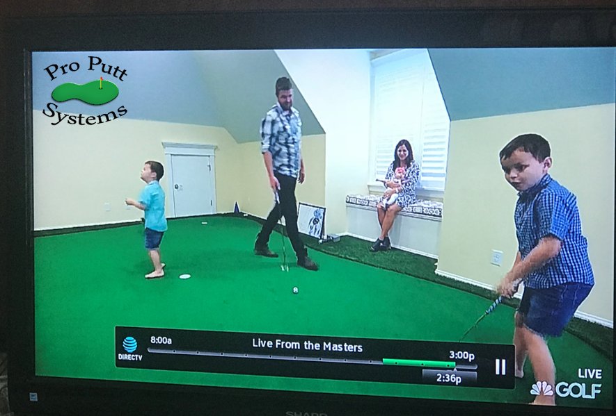 ProPuttSystems's tweet photo. Current Co-Leader of The Masters, Marc Leishman, on his green we built for him. Apparently, he's been putting in his work at home! Keep it up, Marc! Courtesy: Golf Channel Live From The Masters https://t.co/oQNPO9bckV https://t.co/KtIQcZlDLC