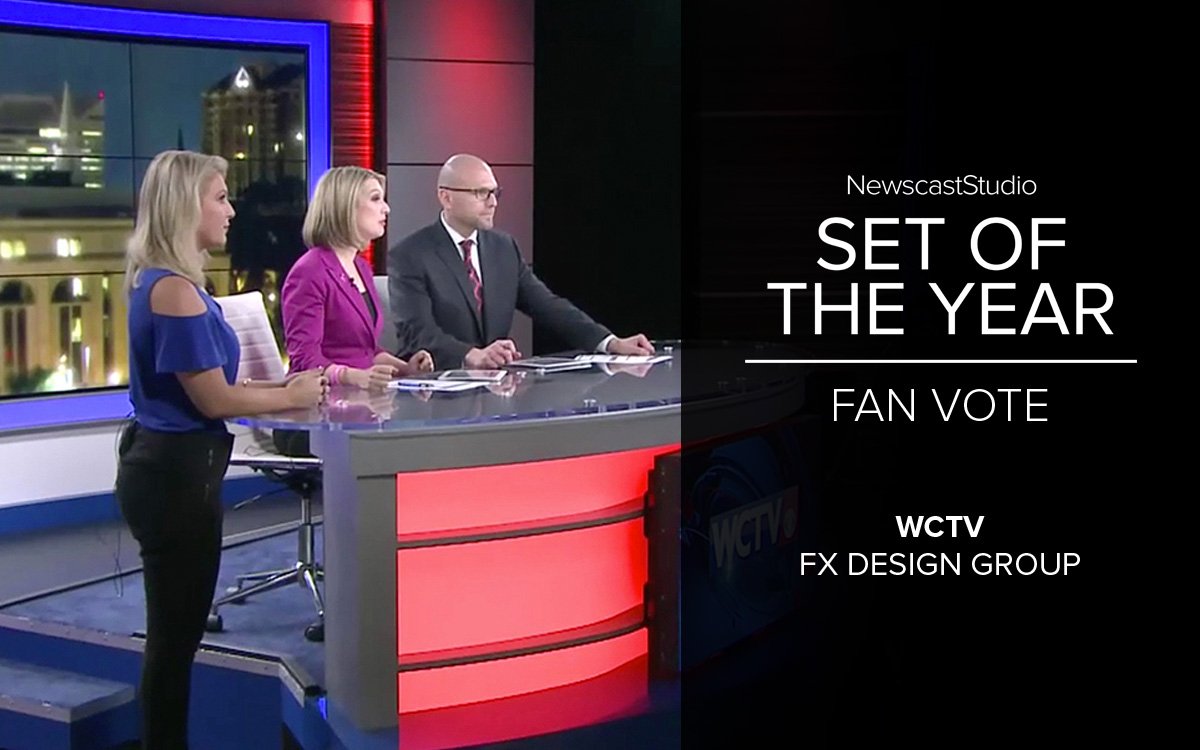 NewscastStudio's tweet photo. Congratulations to @FXDesignGroup for taking top honors for the @WCTV set in @newscaststudio's #SetOfTheYear fan vote https://t.co/ffqNjGw9sY https://t.co/2u4vKljREw