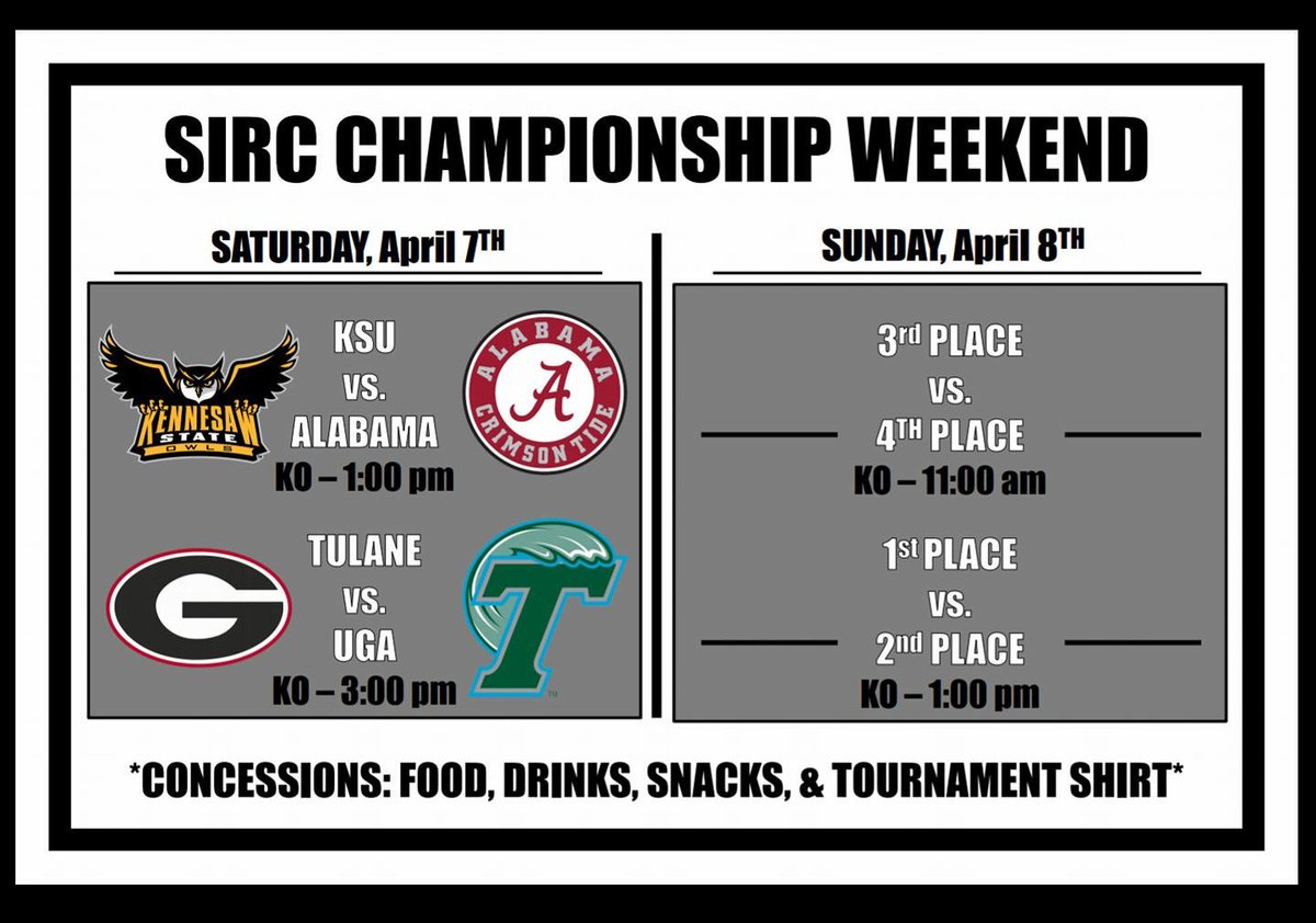 Bama_Rugby's tweet photo. Bama ladies are ATL bound!!!! If you happen to find yourself in Atlanta tomorrow, Bama Rugby kicks off at 1pm Eastern! #RuckTide ππ https://t.co/ubyovmj9CQ
