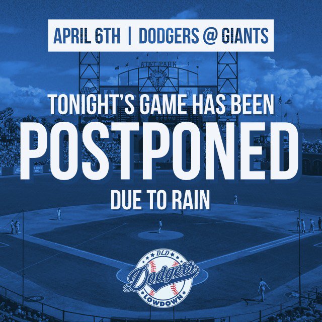 DodgersTailgate's tweet photo. No #Dodgers game tonight... the #SFGiants will have to wait 1 more day to suffer our wrath ✊👊😜 #BestRivalryInBaseball https://t.co/05aQyysCEm