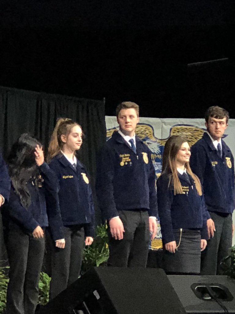 meadffa's tweet photo. Caleb accepting our Hall of Chapters award! We received FIRST PLACE and a trip to nationals! #MeadFFA #MakeItCount18 https://t.co/XFdfdVhzrX